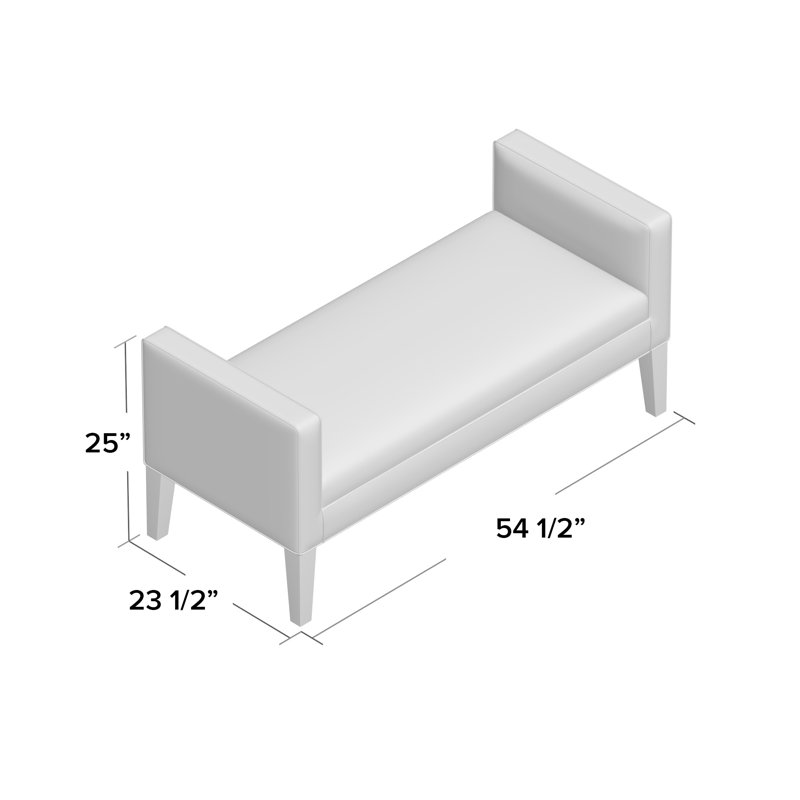Banc rembourré Bradshaw, Écorce 8789, Noyer