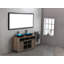 Miroir de salle de bain 88 x 38 pouces à DEL avec cadre en aluminium (miroir inclus seulement)-214876513-214876514