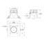 Luminaire encastré carré RGR de 6 pouces avec 5 CCT et gradation à chaud-134433487