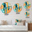 Fenêtres de bâtiment à formes géométriques de style rétro - horloge murale moderne-93602211