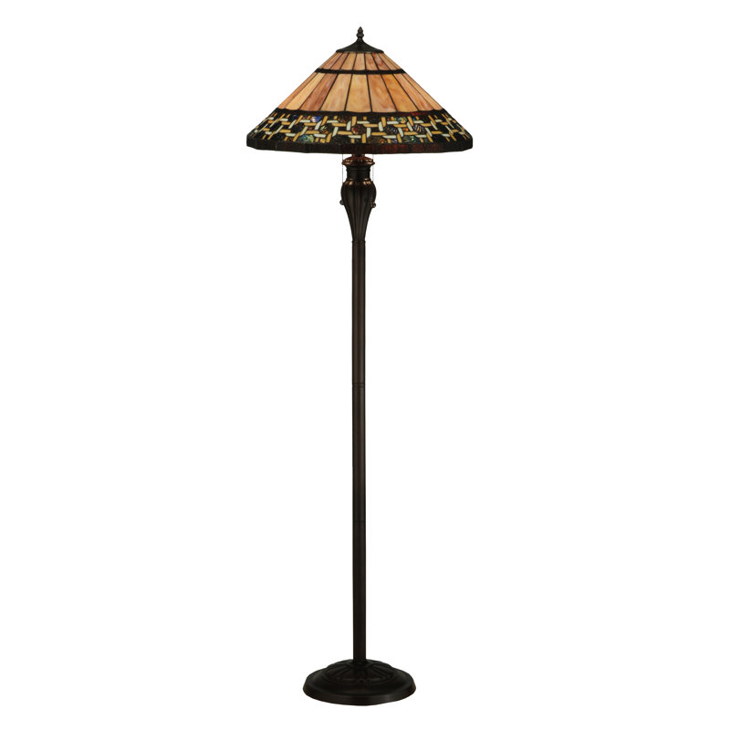 Meyda Tiffany & Stained Glass 61'' Mahogany Bronze Traditional Floor Lamp