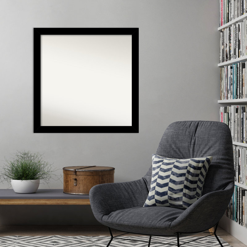 Miroir mural Jillissa, Noir, Carré, 31.75" x 31.75"