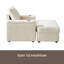 Fauteuil inclinable simple en velours côtelé de 42,5 pouces avec coussin de dossier, porte-gobelet, repose-pieds de rangement, canapé de salon confortable et profond-1545258808