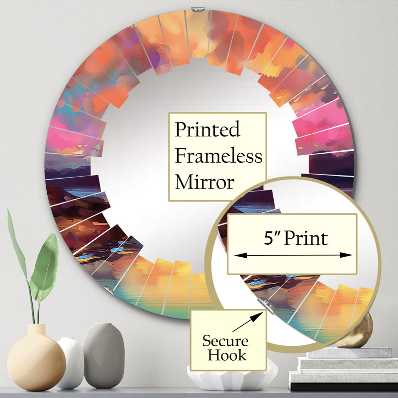 Nonatum Circle Mirror, 24" x 24"