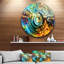 Corwin - Abstrait chemins de verre coloré, reproduction d'art en métal-35119766-35119765