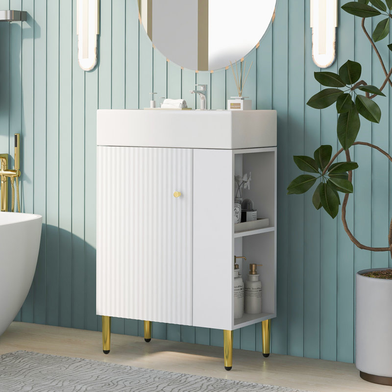 Armoire de salle de bain fonctionnelle avec rangement, idéale pour organiser les essentiels de la salle de bain et améliorer l'espace utilitaire