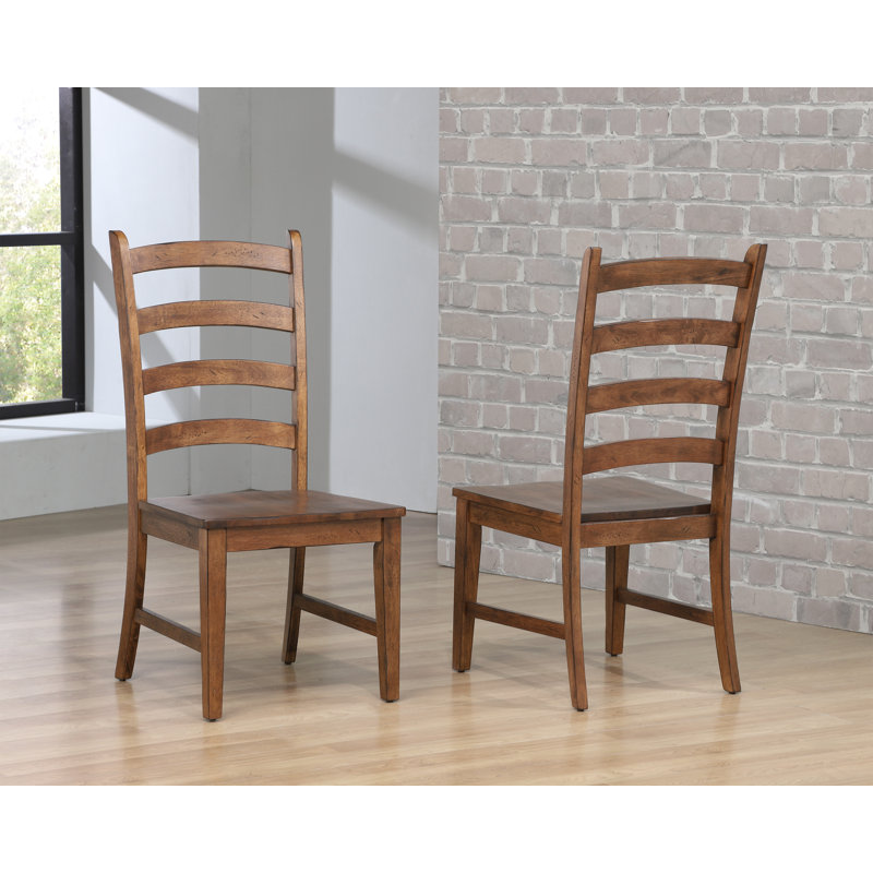 Huerfano Valley 18'' H Solid Wood Side Chair, Amish Brown