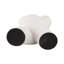 Vase poterie en terre cuite torsadée à motif sculptural pour bureau à domicile - 14 po - blanc