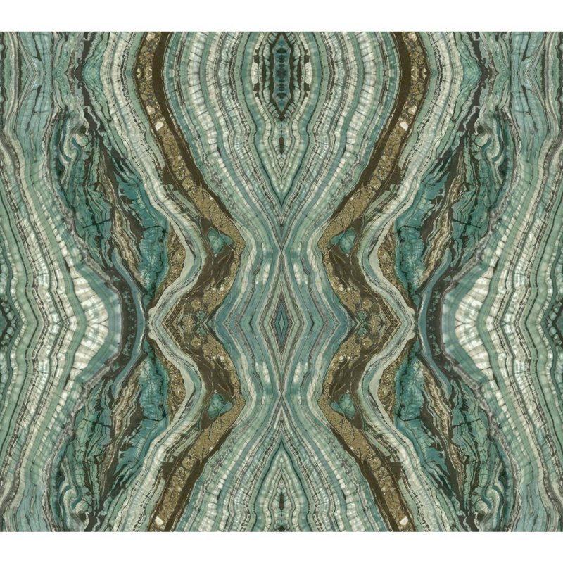 Lateaka Abstract Double Roll, Teal