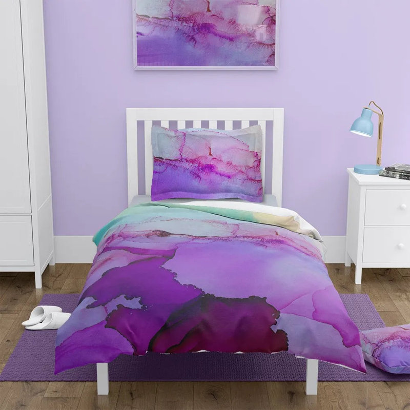 Luminescent Jewel Tones Machine Woven Comforter, Twin Comforter