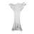 Lanard Glass Fluted Tulip Abstract Decorative Clear Vase