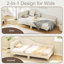 Lit de jour en lin durable avec tête de lit et caractéristiques de conception moderne | Conception confortable du dossier et des accoudoirs-811162377-811162379