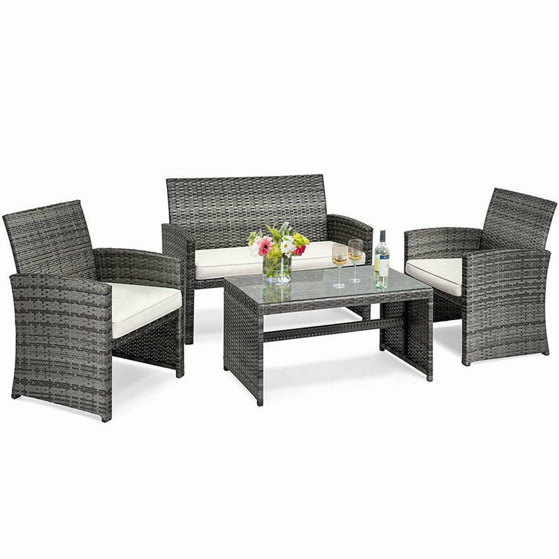 Mearline 4 - Person Patio Conversation Set with Cushions