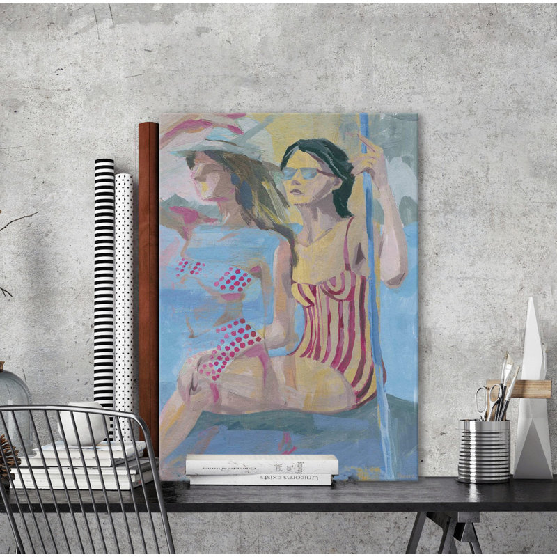 Parvez Taj - Wrapped Canvas Painting, 45cm H x 30cm W