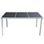 Table de patio avec plateau en verre et meubles de jardin en acier-1856453082