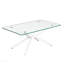 Table de salle à manger rectangulaire en verre trempé, conception élégante avec pieds en métal-786312013-786312016-786312018