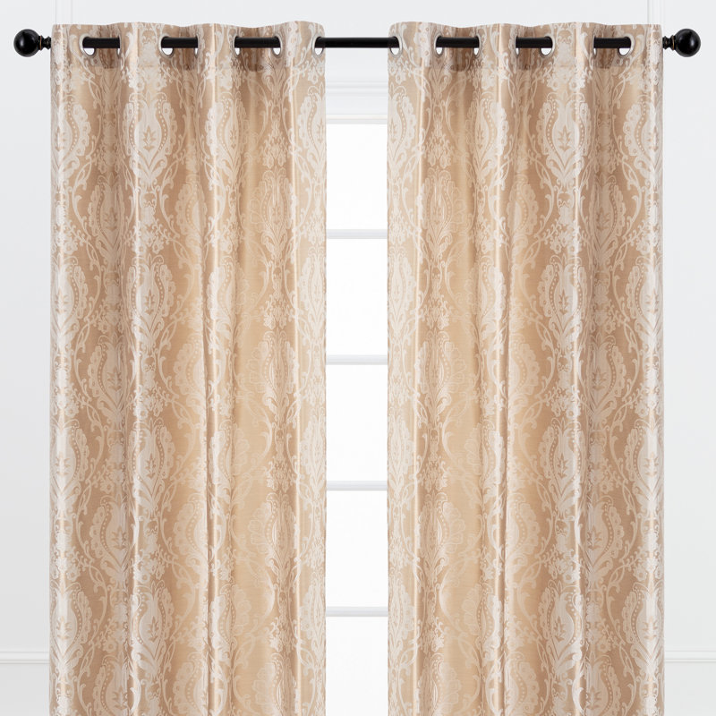 Rideau obscurcissant à œillets de style damassé d'Ivanbrook, L 52 po x L 96 po, Royal
