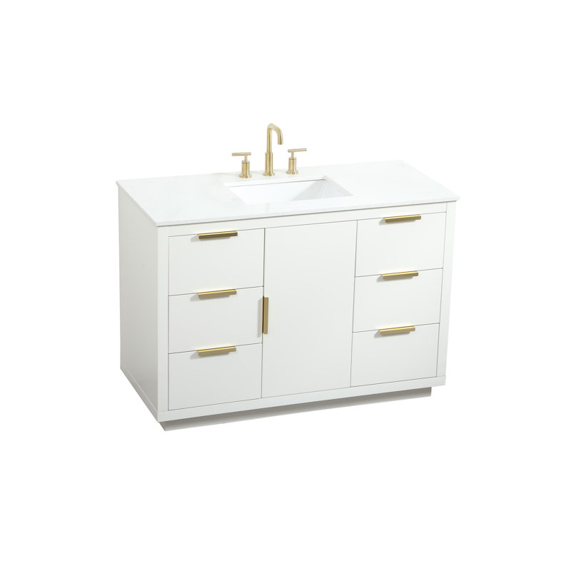 Ensemble de meuble-lavabo simple 48 po Broadlands, Blanc