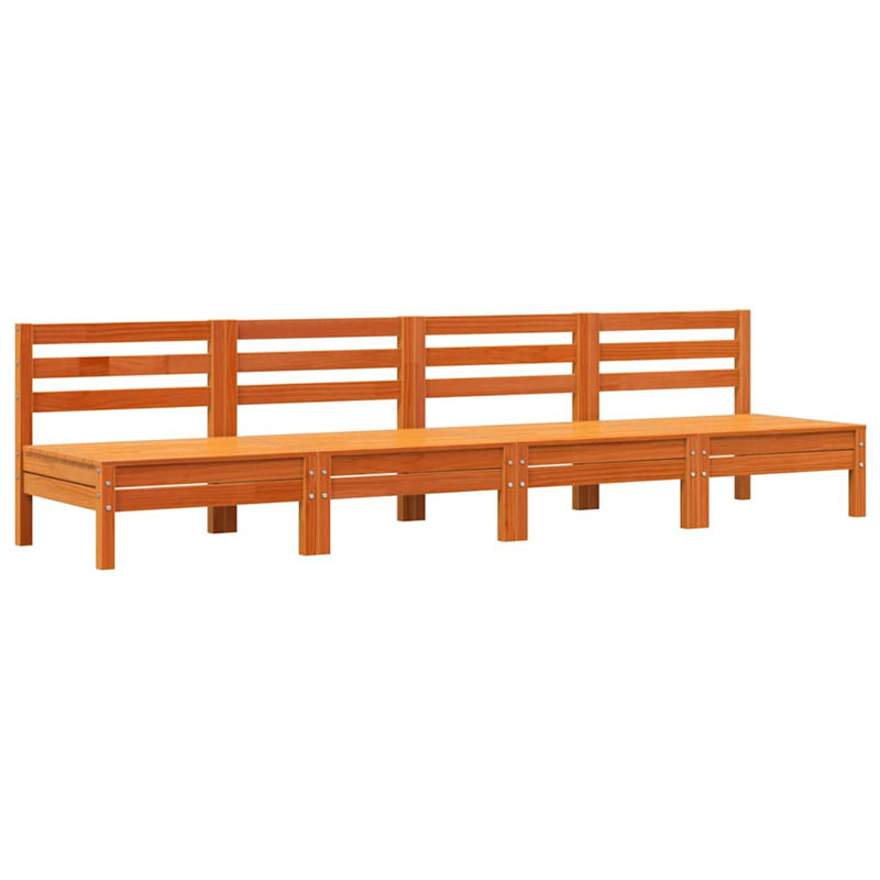 Noralee 63.5cm Wide Wood Patio Sofa, Wax Brown, 4