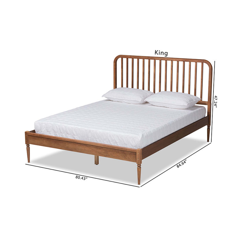 Kellison Solid Wood Platform Bed, Queen