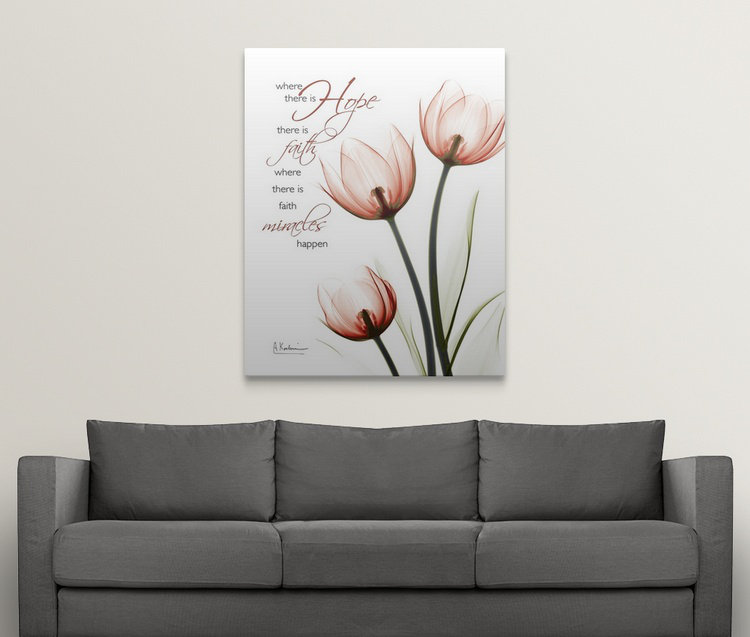 "Manigault" Tulips X-Ray par Kiranjit, reproduction de photo, Toile, H 14 po x l 11 po x P 1,25 po