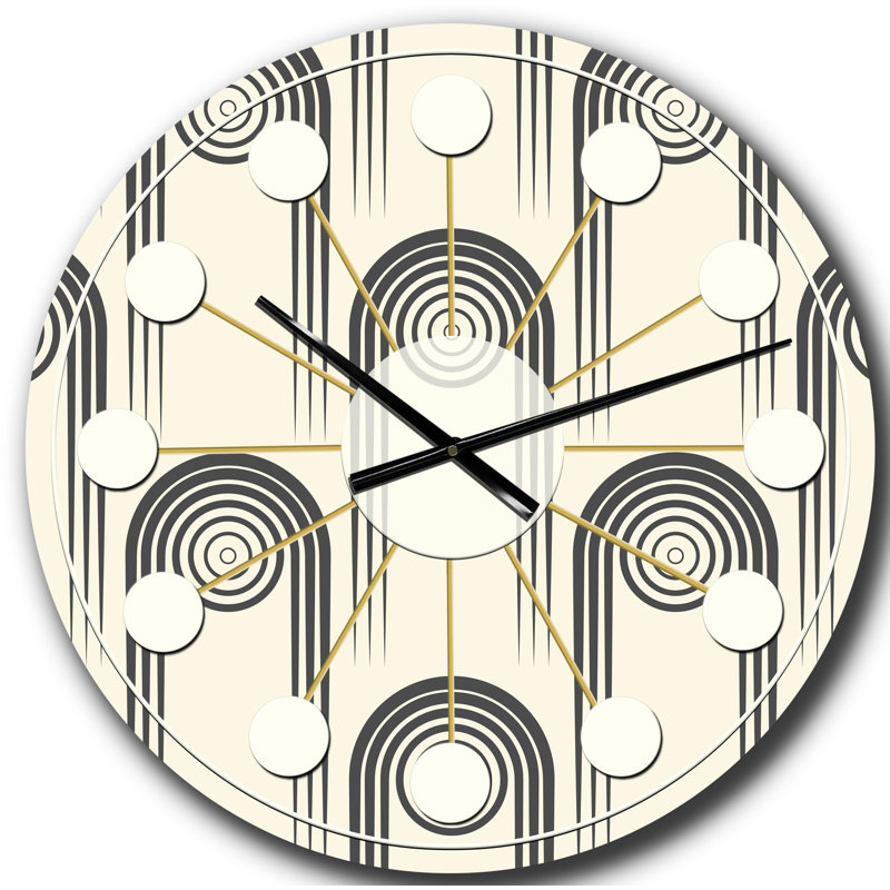 Horloge murale rétro Mid-Century, Grand