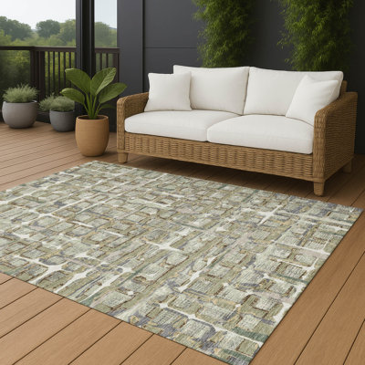 Tapis géométrique intérieur / extérieur lavable à la machine Chantille ACN2762