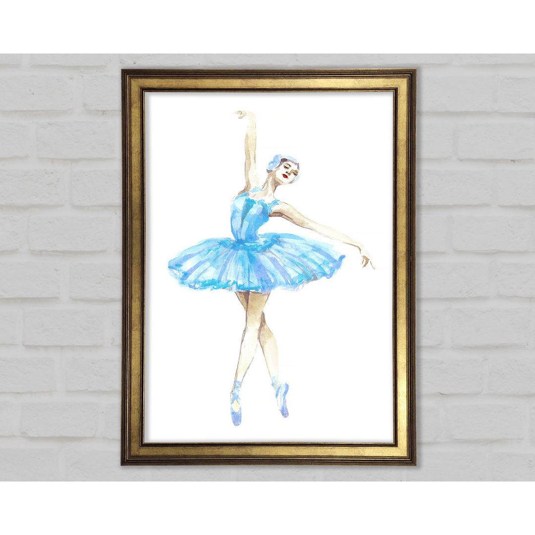 Blaue Ballerina 5 - Einzelne Bilderrahmen Kunstdrucke