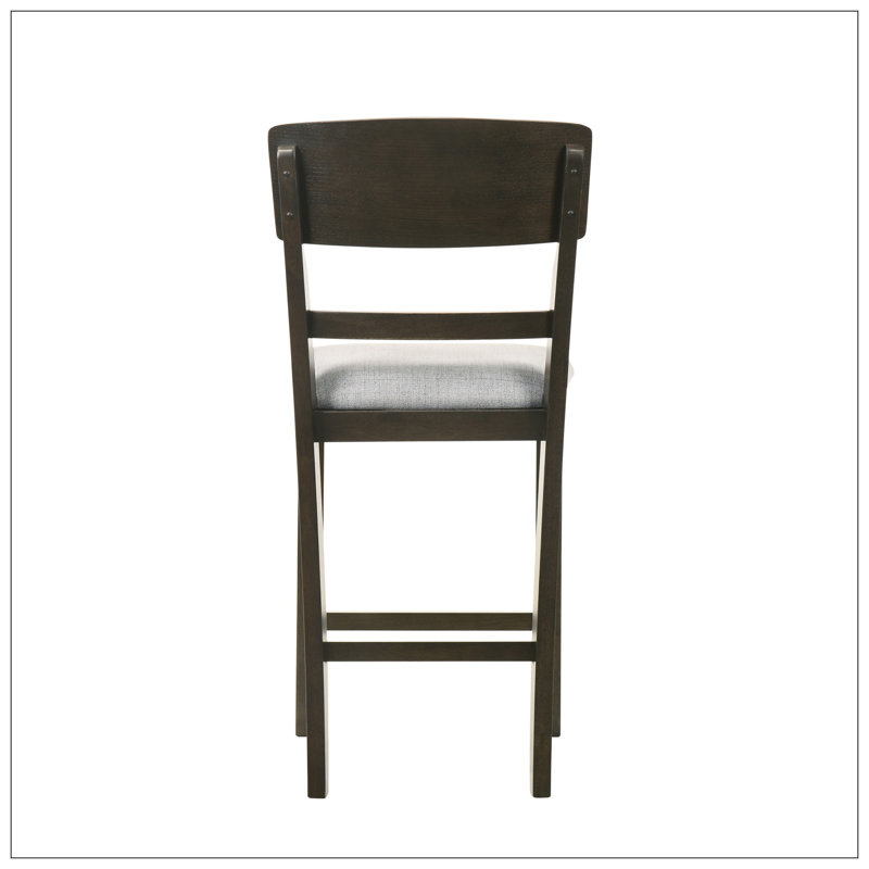 Tabouret de bar rembourré 2 pièces, Noir/gris