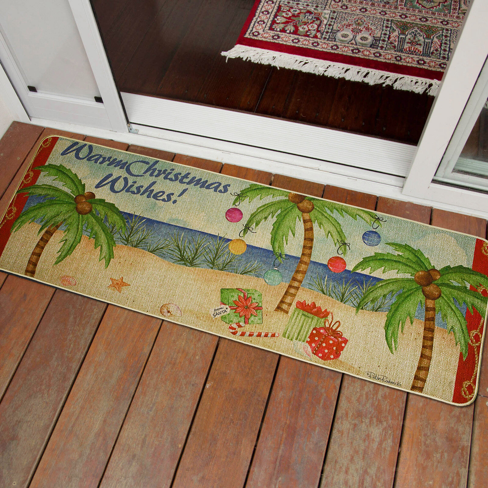 Christmas Rugs Winter Holiday Welcome Doormats Non-Skid Floor Mat