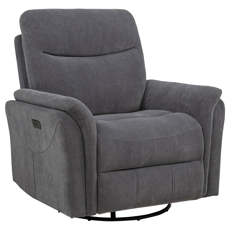 Fauteuil oscillant inclinable électrique pivotant gris anthracite Adler, Gris