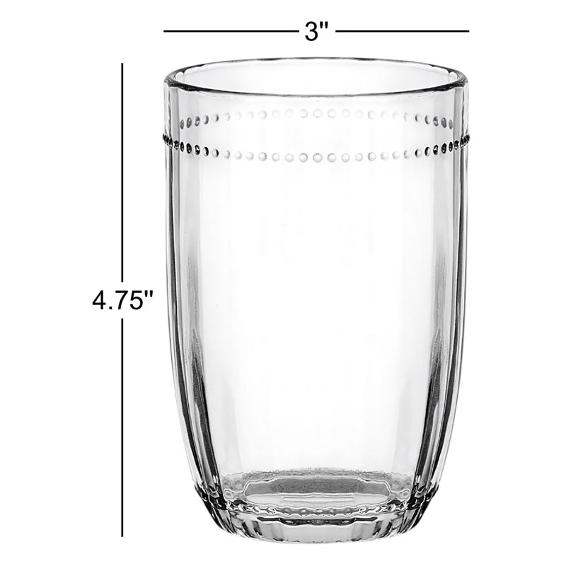 Verre à whisky perlé blanc Fitz and Floyd Everyday