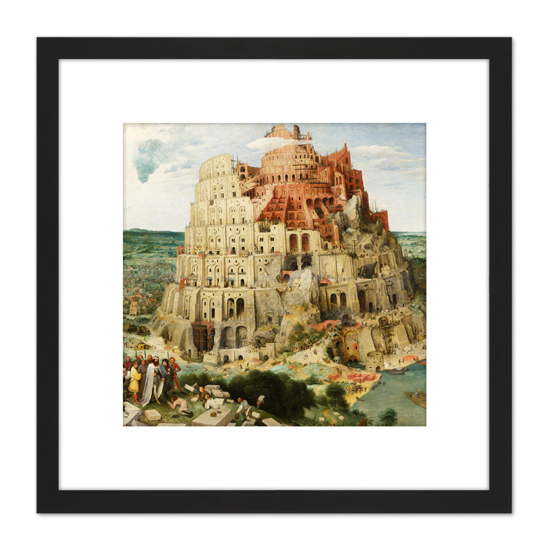Tower of Babel Vienna Edited Cropped by Pieter Bruegel the Elder - 1 Piece Single Picture Frame Painting