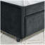 Lit de jour double avec couchette rembourrée capitonnée, structure de canapé-lit avec dossier et accoudoirs confortables, velours (79,5 po x 58 po x 25 po)-55941148