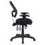 Chaise de bureau pivotante noire avec accoudoirs
