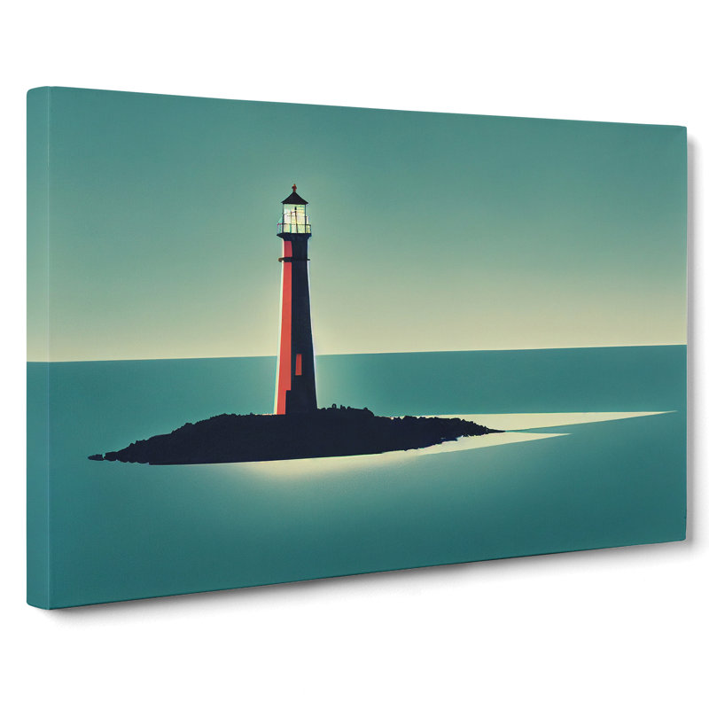 Excellent Lighthouse - Wrapped Canvas, 50cm H x 76cm W x 3cm D