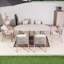 Ensemble repas pour 6 personnes avec coussins