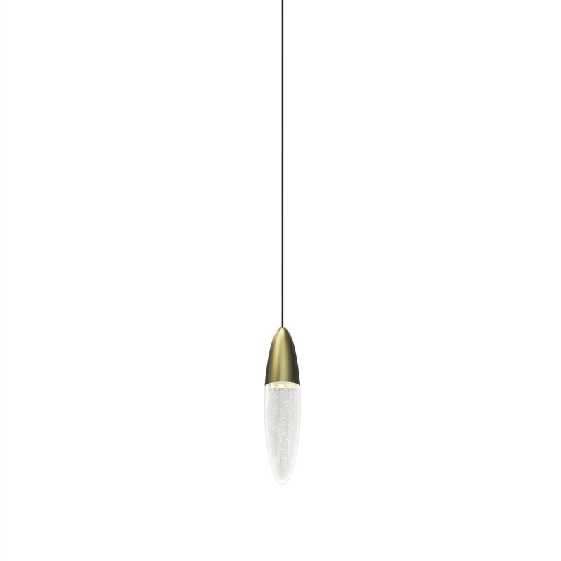 Sultana 1 - Light LED Single Pendant, Satin Brass/White