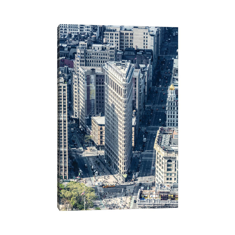 Flatiron From Above by Matteo Colombo - Gallery-Wrapped Canvas Giclée on Canvas, Canvas, 20.32 cm H x 30.48 cm W