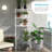 Noeli 3-Tier Over-the-Toilet Storage Rack, White with Bamboo Accent Shelf