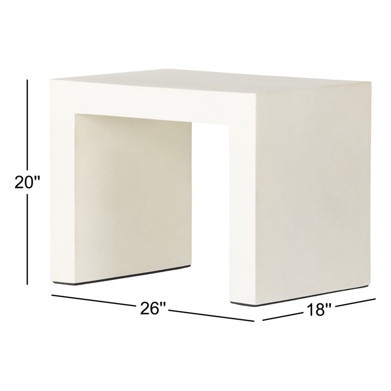 Parish Outdoor Side Table, White