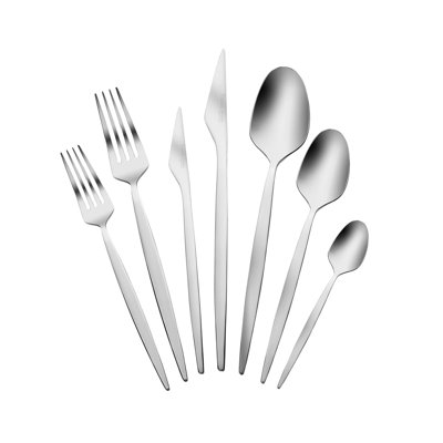 Karaca Thor 84 Piece 316+ Stainless Steel Cutlery Set for 12 People, Silver