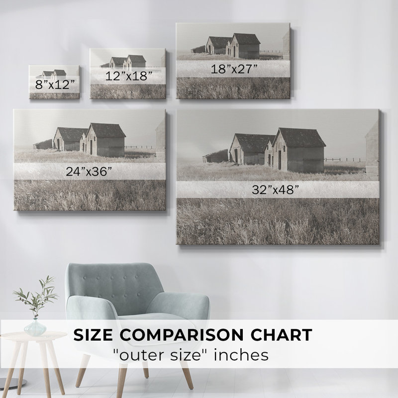 Toile tendue avec toile de grange neutre, H 12 po x l 18 po