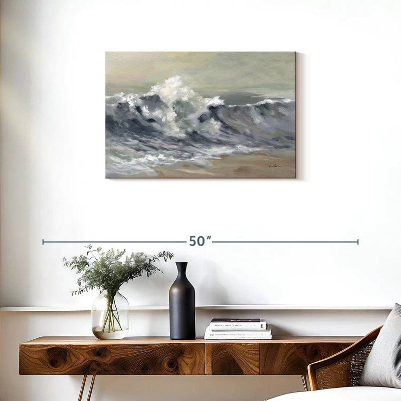 Senne sereine éclaboussant la vague, H 20 po x l 30 po
