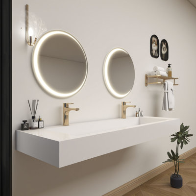 Jessica Double Bathroom Vanity Top with Sink