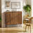 Sideboard Buffet Cabinet With Storage, Farmhouse Buffet Cabinet With Paper Clip Design, Wood Coffee Bar Storage Cabinet For Kitchen, Dining Room, Living Room, Entryway, Walnut,31.5" W