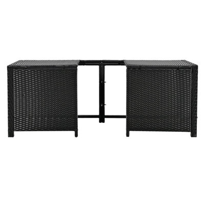 Ensemble de canapés modulaires en rotin pour l'extérieur avec cadre mini Spa
