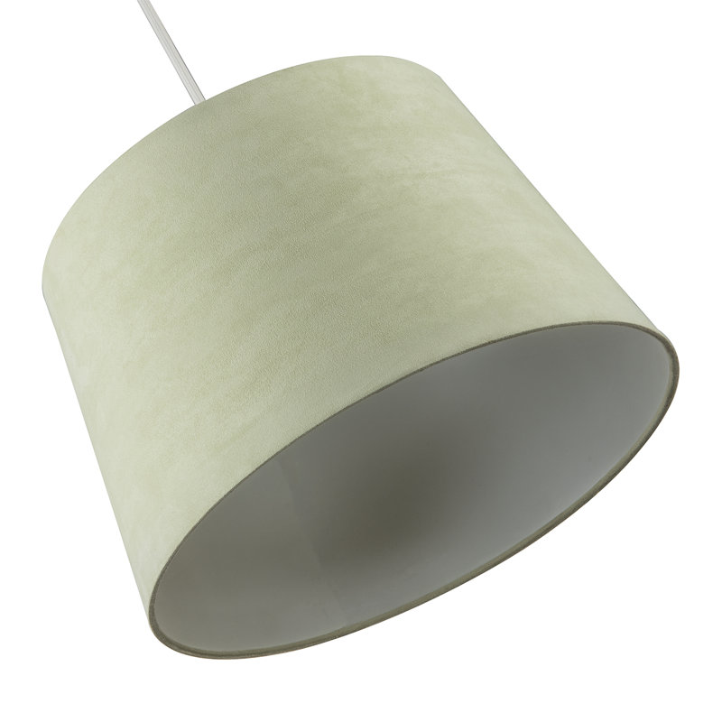 20cm H Velvet Drum Lamp Shade ( No Direct Attachment Method ), Green
