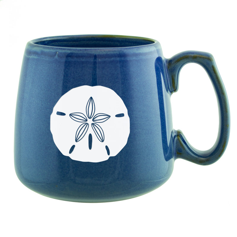 Seashore Sand Etched Ceramic Mug Set