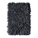 Solid Color Machine Made Polyester Area Rug in Gray